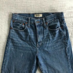 Madewell High Rise Slim Boyjean in Melbourne Wash